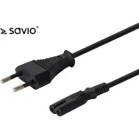 Savio CL-105, 3 m, IEC Type E (3,4 mm, 3,1 mm), IEC C7, 250 V, 2,5 A