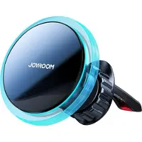 JOYROOM Support de voiture pour téléphone avec chargeur inductif Qi 15W (compatible MagSafe) pour grille de pare-brise argent (JR-ZS291)