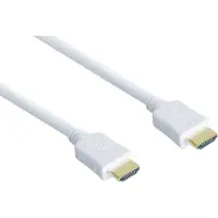 Alcasa electronik HDMI (Typ A) — HDMI (Typ A) 19-Polig (2 m), Câble vidéo, Blanc