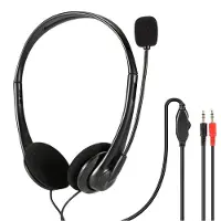 Platinet Casque d'écoute FREESTYLE avec microphone, contrôle du volume, jack 2x3.5