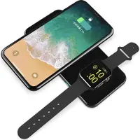 Swissten Chargeur sans fil 2en1 noir