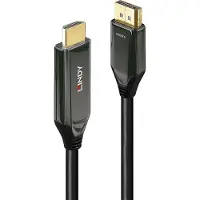 Lindy Câble adaptateur DisplayPort actif vers HDMI 8K60 de 2 m Permet de connecter des appareils avec une (2 m), Câble vidéo, Noir