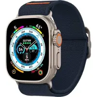 Spigen Fit Lite Band (42 mm, 44 mm, 45 mm, 49 mm, Acier inoxydable, Nylon, Tissu), Sangles de montre, Bleu