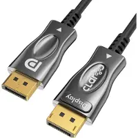 Claroc KABEL ŚWIATŁOWOWODY DP AOC 1.4,8K@60HZ, 10M (10 m), Câble vidéo, Noir