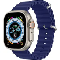 DUX Bracelet Watch Strap 8 / 7 / 6 / 5 / 4 / 3 / 2 / SE (41 / 40 / 38mm) Silicone Band Bracelet N (38 mm, 40 mm, 41 mm, Silicone), Sangles de montre, Bleu