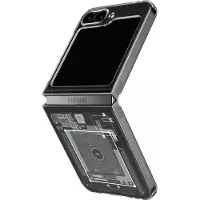 Spigen Air Skin - zero one - Samsung Galaxy Z Flip6 (Samsung Galaxy Z Flip6), Coque pour téléphone portable, Noir, Transparent, Gris