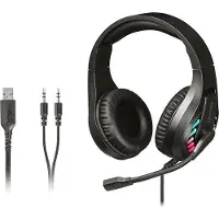 A4Tech Bloody G230P, suchawki z mikrofonem, przewodowa, czarna, suchawki, 3.5 mm jack + USB