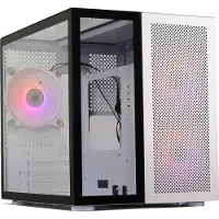 Redragon Obudowa Axe ARGB (GC-588) (Mini-ATX), Boîtier PC, Blanc, Noir