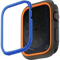 Uniq Coque Moduo avec lunette pour Apple Watch - 44 / 45 mm - Smoke (Orange/Blue)