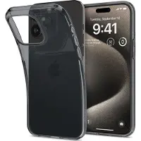 Spigen Crystal Flex, cristal spatial - iPhone 15 Pro Max (Apple iPhone 15 Pro Max), Coque pour téléphone portable, Transparent, Gris