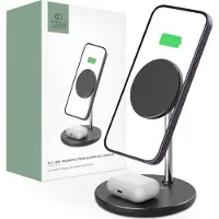 Tech-Protect Qi15W-A21 2In1 Magnetic Magsafe Wireless Charger Noir