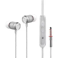 Somostel Universal Headphones 3.5 Inch Silver In-Ear Scj03S Authentic Sound Sms-Cs03