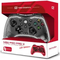 Ready2gaming Pro Pad X LED (Android, PC, PS3, Switch, Switch Lite), Manette, Transparent, Rouge