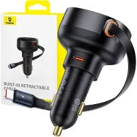 Baseus Enjoyment Pro Chargeur de voiture avec câble Usb-C, 60W (Noir)