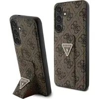 GUESS Guhcs24spgs4tdw S24 S921 Grip Stand 4g Triangle Strass Phone Case Marron
