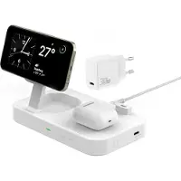 4smarts Charge. Inductive Qi2 Trident 2W1 + Usb-C + Chargeur 30W Blanc/Blanc 540998