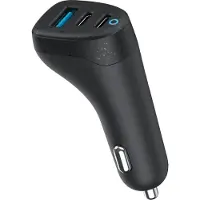 ESTUFF INFINITE - Adaptateur secteur pour voiture - 100 Watt - 3 A - QC 3,0, PD 3,0 - 3 ports de sortie (24 broches USB-C, USB type A) - noir (ES631035)