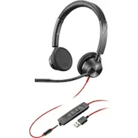 Poly Blackwire 3320 Casque filaire Casque bureau/centre d'appel USB type C Noir