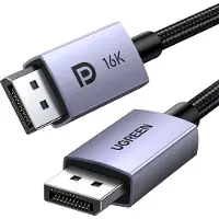 UGREEN DisplayPort — DisplayPort (2 m), Câble vidéo, Noir, Gris, Argent