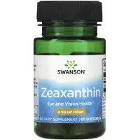 Swanson Health , Zéaxanthine, 4 mg, 60 Gélules