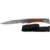 Bgs Couteau de poche poignée bois 240 mm avec étui de ceinture