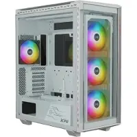 ADATA Armoire Gamer - - BATTLECRUISER II - E-ATX - 4 Ventilateurs ARGB - Verre Trempé Blanc