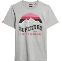Superdry pour homme. M1012122A T-shirt Great Outdoors gris (S), Casuel, Coton, Manche courte
