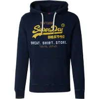 Superdry pour homme. M2014034A Sweat à capuche avec logo Vintage Cali navy (S), Casuel, Coton, Marine