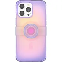 PopSockets Backcover avec Opalescent Aura (Apple iPhone 14 Pro Max), Coque pour téléphone portable, Multicolore