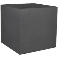 Eda Pot de Plante Carré Anthracite en Plastique EDA CF-6540042 - 49,5 x 49,5 x 49,5 cm
