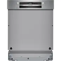 Bosch Série 6 SMI6YCS02E Lave-vaisselle semi-intégré, hauteur 81,5 cm, largeur 60 cm, inox