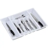Kesper Rangement variable des couverts, Range-couverts, Blanc
