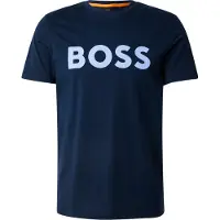 BOSS T-Shirt 'Thinking 1' bleu foncé / blanc