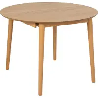 Ebuy24 Montreux table de salle à manger Ø115/154cm avec plateaux supplémentaires naturel.