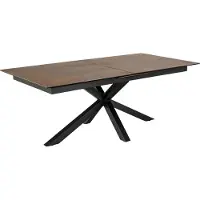 Ebuy24 Table de salle à manger rectangulaire Heaven - 240x100x76 cm - Céramique/brun
