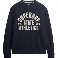 Superdry Sweat-shirt 'Athletic Essentials' marine / blanc