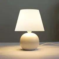 Opviq , 241791, lampe de bureau, crème, CORPS MÉTALLIQUE, 22 x 22 x 30 cm