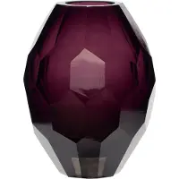 Hubsch Vase À Facettes Bordeaux | 950504