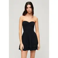 Superdry Femme Mini-robe Bustier en Dentelle Esprit Années 50 Noir Taille: 44