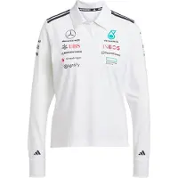 Adidas Mercedes Tm Amg Petronas F1 Team Long Sleeve Polo Blanc S Femme