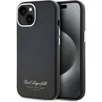 Karl Lagerfeld Hôtel PU grainé RSG Case pour iPhone 15 Noir (Apple iPhone 15), Coque pour téléphone portable, Noir