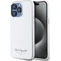 Karl Lagerfeld Hôtel PU gris grainé RSG Case pour iPhone 15 Pro Max Grey (Apple iPhone 15 Pro Max), Coque pour téléphone portable, Gris