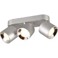 TRIO Spot de plafond triple pendentif argenté mobile 3xGU10 10W Guayana