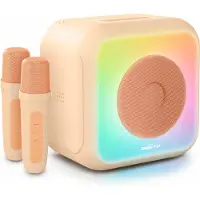 Partystrolche Enceinte BT 30W avec 2 micros sans fil rose
