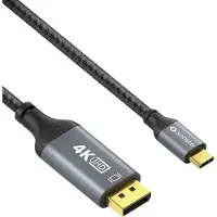 Sonero Câble USB-C/DisplayPort, 4K60, mâle/mâle, gris/noir, 1 m