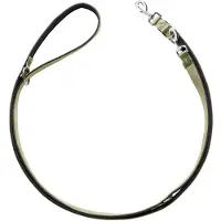Hunter Laisse de présentation néoprène olive/noir 200 cm de long, 10 mm de large chien