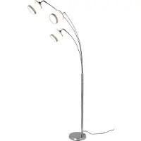 TRIO Lampe sur pied Davos blanc à 3 lumières