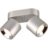 TRIO Spot de plafond double pendentif argenté mobile 2xGU10 10W Guayana