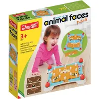 Quercetti Guess The Animal Face 12 Animals Game Puzzle Rose