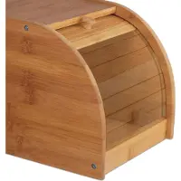 Relaxdays Boîte pour pain, en bambou, Stockage du pain, Marron